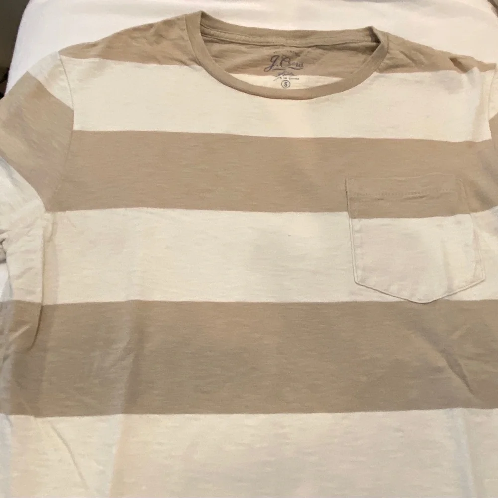 J. Crew Striped Pocket Tee